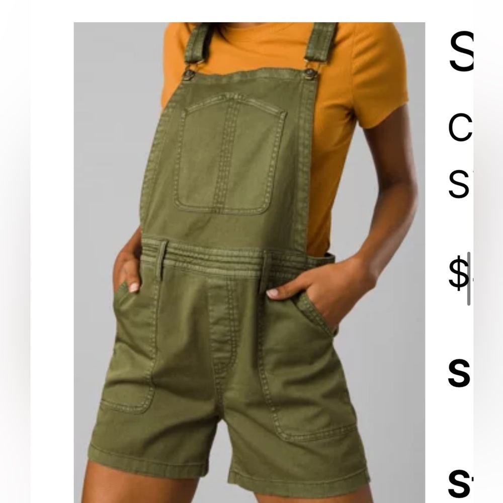 Prana Olive Green Short Overalls - Picture 3 of 3